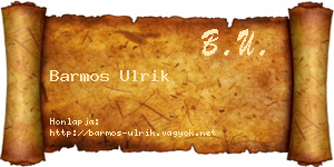 Barmos Ulrik névjegykártya